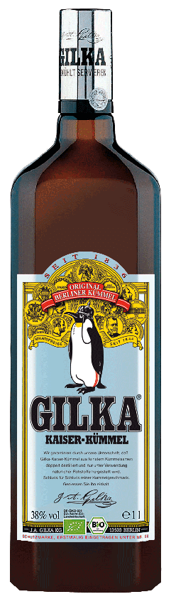 Gilka Kaiser-Kümmel - Pinguin mit Pickelhaube und Hosenbandorden